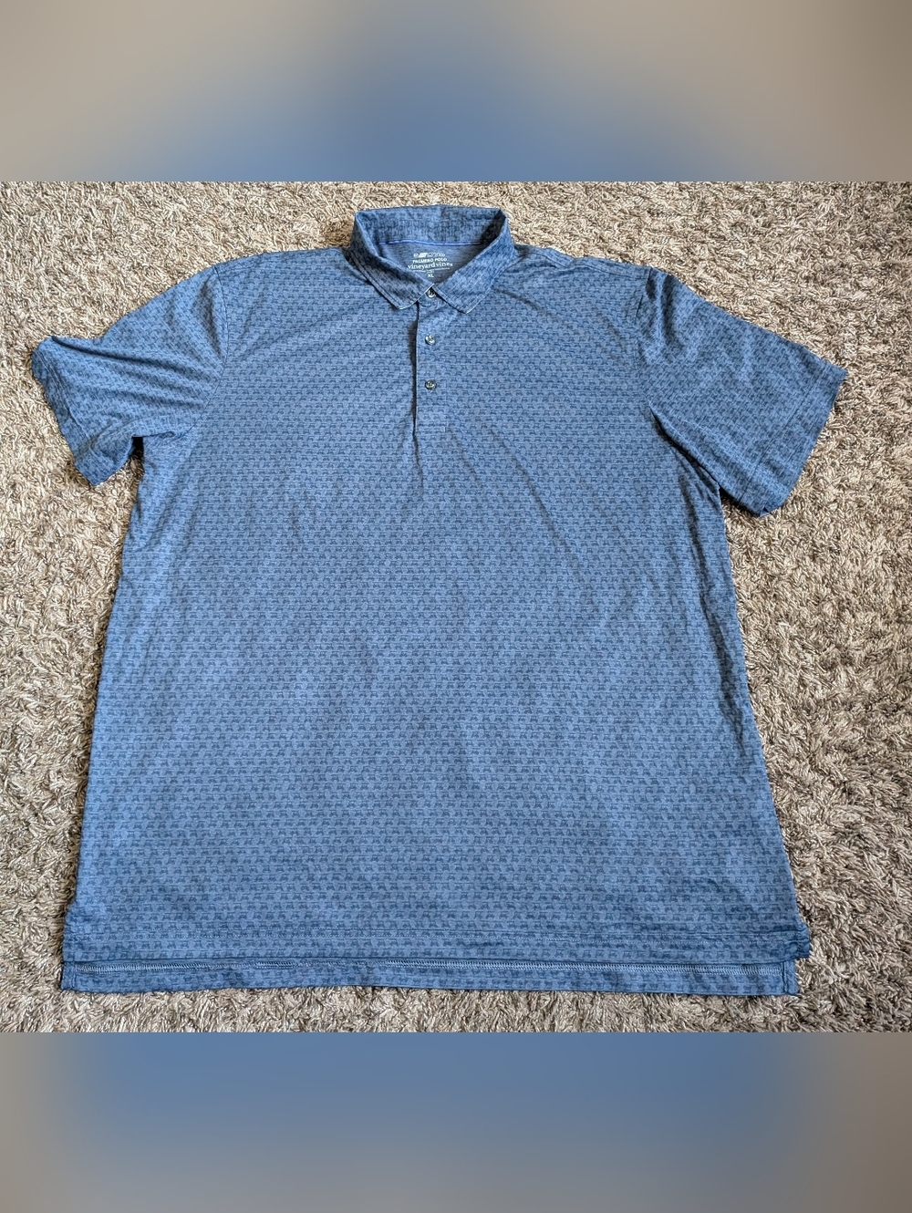 Vineyard Vines Navy OTG Palmero Golf Cart AOP Polo Shirt Men's XL